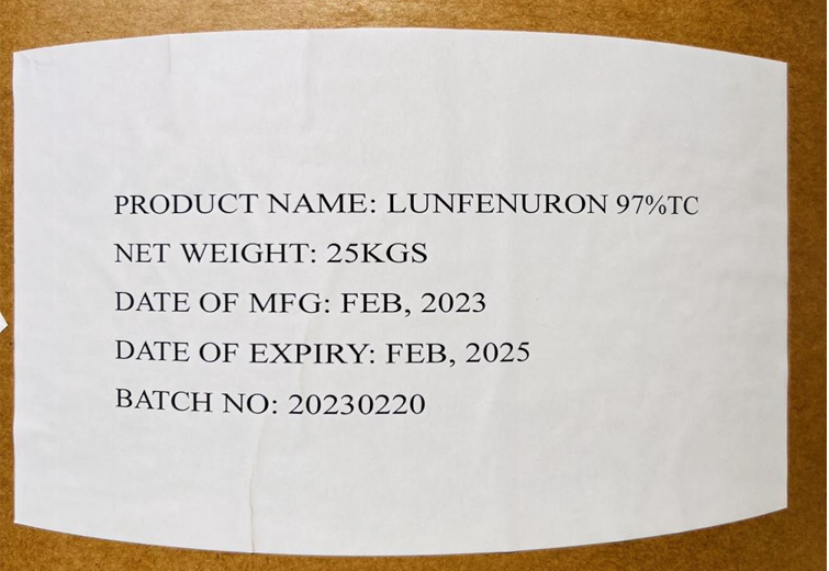 Lufenuron 97%-98%TC 5%EC, WDG